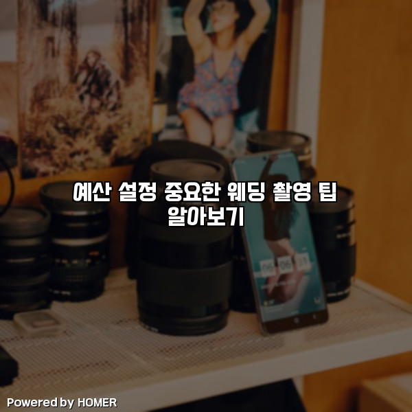 예산 설정 중요한 웨딩 촬영 팁 알아보기 [요약]