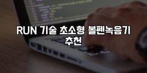 RUN 기술 초소형 볼펜녹음기 추천 [요약]