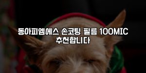 동아피엠에스 손코팅 필름 100MIC 추천합니다 [요약]
