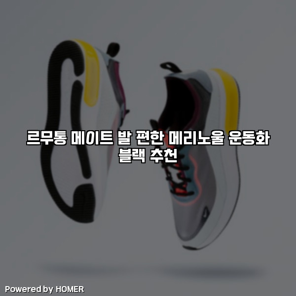 르무통 메이트 발 편한 메리노울 운동화 블랙 추천 [요약]