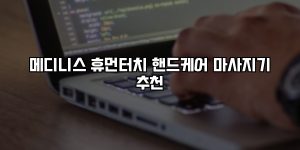 메디니스 휴먼터치 핸드케어 마사지기 추천 [요약]