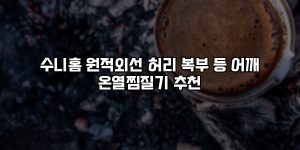 수니홈 원적외선 허리 복부 등 어깨 온열찜질기 추천 [요약]