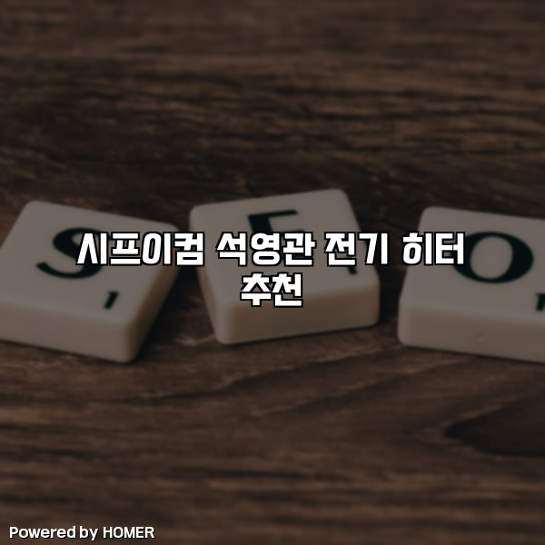 시프이컴 석영관 전기 히터 추천 [요약]
