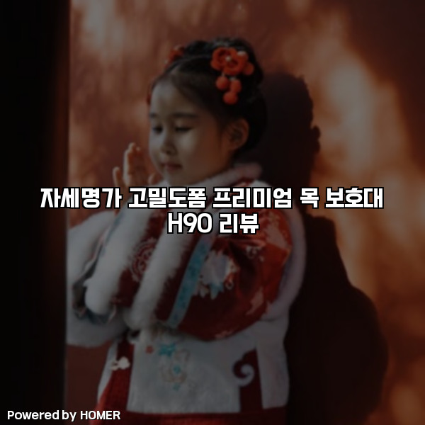 자세명가 고밀도폼 프리미엄 목 보호대 H90 리뷰 [요약]