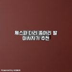 제스파 다리 종아리 발 마사지기 추천 [요약]