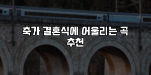 축가 결혼식에 어울리는 곡 추천 [요약]