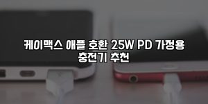 케이맥스 애플 호환 25W PD 가정용 충전기 추천 [요약]