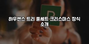 하우쎈스 트리 풀세트 크리스마스 장식 소개 [요약]