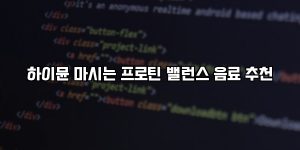 하이뮨 마시는 프로틴 밸런스 음료 추천 [요약]