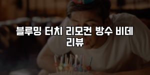 블루밍 터치 리모컨 방수 비데 리뷰 [요약]