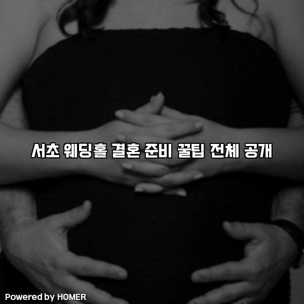 서초 웨딩홀 결혼 준비 꿀팁 전체 공개 [요약]