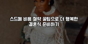 스드메 비용 절약 꿀팁으로 더 행복한 결혼식 준비하기 [요약]