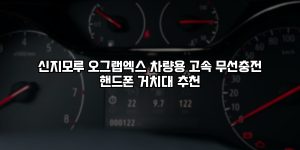 신지모루 오그랩엑스 차량용 고속 무선충전 핸드폰 거치대 추천 [요약]