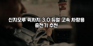 신지모루 퀵차지 3.0 듀얼 고속 차량용 충전기 추천 [요약]