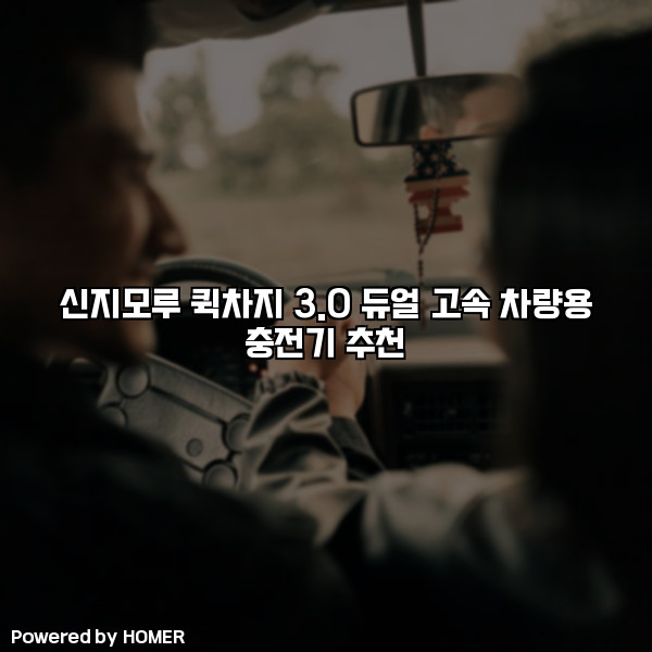 신지모루 퀵차지 3.0 듀얼 고속 차량용 충전기 추천 [요약]