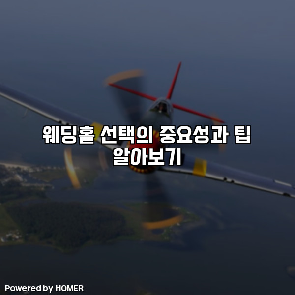 웨딩홀 선택의 중요성과 팁 알아보기 [요약]