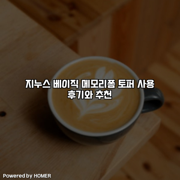 지누스 베이직 메모리폼 토퍼 사용 후기와 추천 [요약]