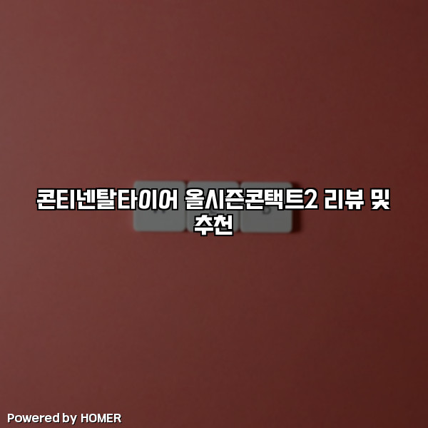 콘티넨탈타이어 올시즌콘택트2 리뷰 및 추천 [요약]