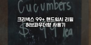 크리넥스 99+ 핸드워시 리필 허브파우더향 사용기 [요약]