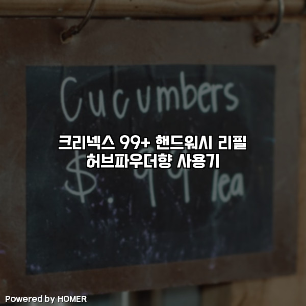 크리넥스 99+ 핸드워시 리필 허브파우더향 사용기 [요약]