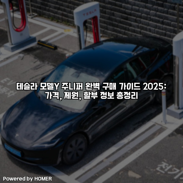 테슬라 모델Y 주니퍼 완벽 구매 가이드 2025: 가격, 제원, 할부 정보 총정리 [요약]
