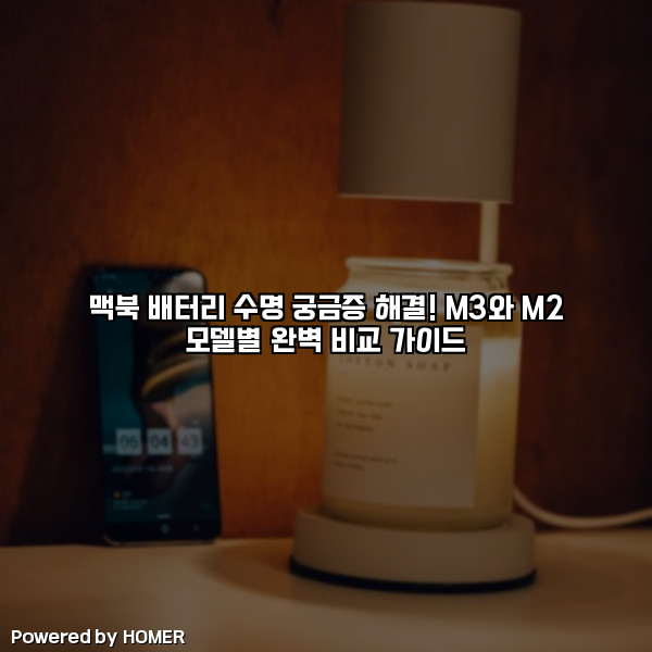 맥북 배터리 수명 궁금증 해결! M3와 M2 모델별 완벽 비교 가이드 [요약]