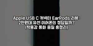 Apple USB‑C 커넥터 EarPods 리뷰: 2만원대 유선 이어폰의 정답일까? (착용감·통화·음질 총정리) [요약]