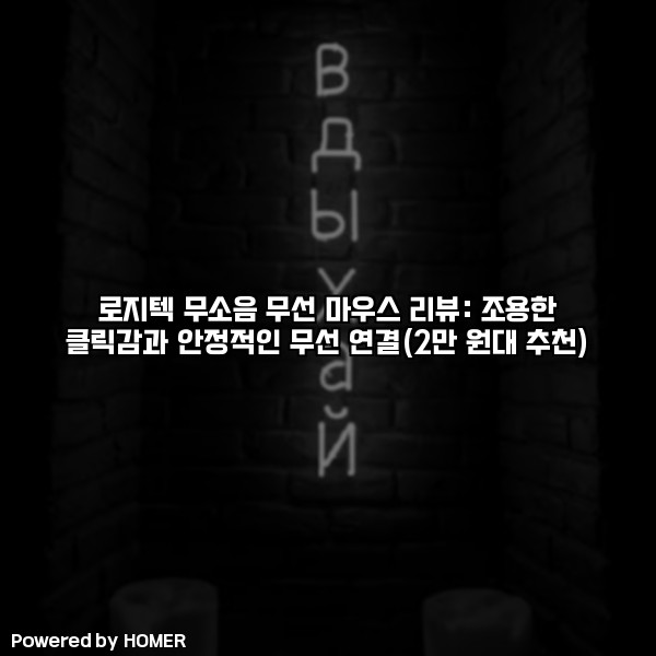 로지텍 무소음 무선 마우스 리뷰: 조용한 클릭감과 안정적인 무선 연결(2만 원대 추천) [요약]