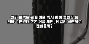 센카 퍼펙트 휩 페이셜 워시 에이 클렌징 폼 리뷰: 1만원대 쫀쫀 거품 세안, 데일리 클렌저로 괜찮을까? [요약]