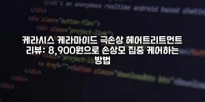 케라시스 케라마이드 극손상 헤어트리트먼트 리뷰: 8,900원으로 손상모 집중 케어하는 방법 [요약]